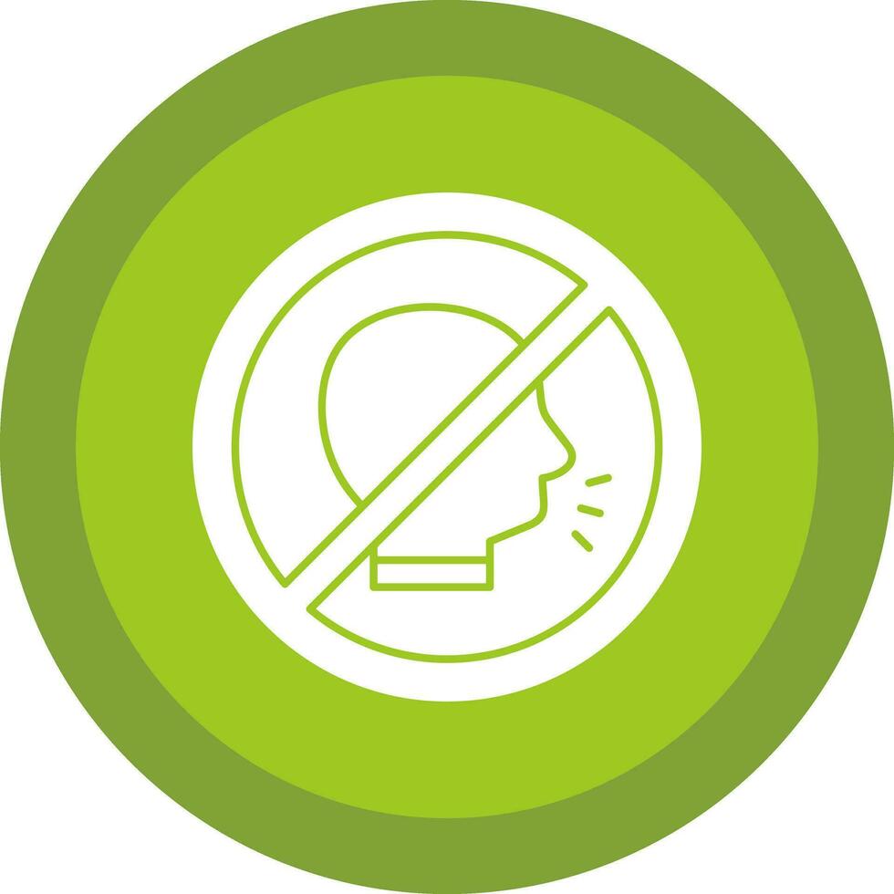 No shouting Vector Icon Design