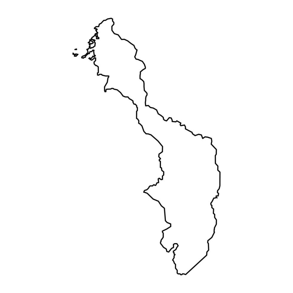 Bolivar department map, administrative division of Colombia. vector