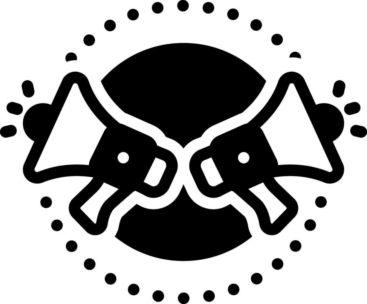 solid icon for instructions vector
