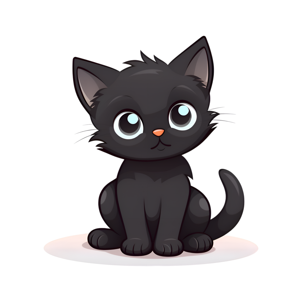 Gato preto, gato, desenho animado png