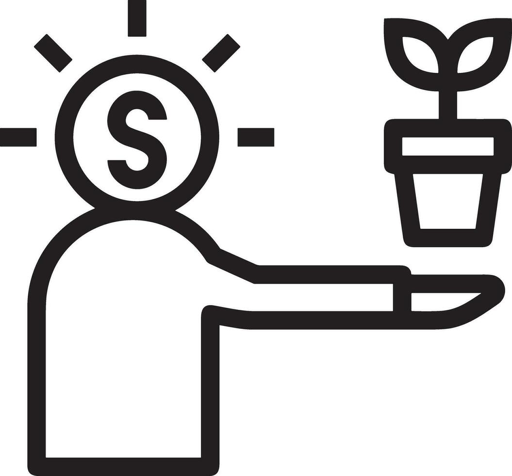 Growth business icon symbol vector image. Illustration of the progress outline infographic strategy  development design image