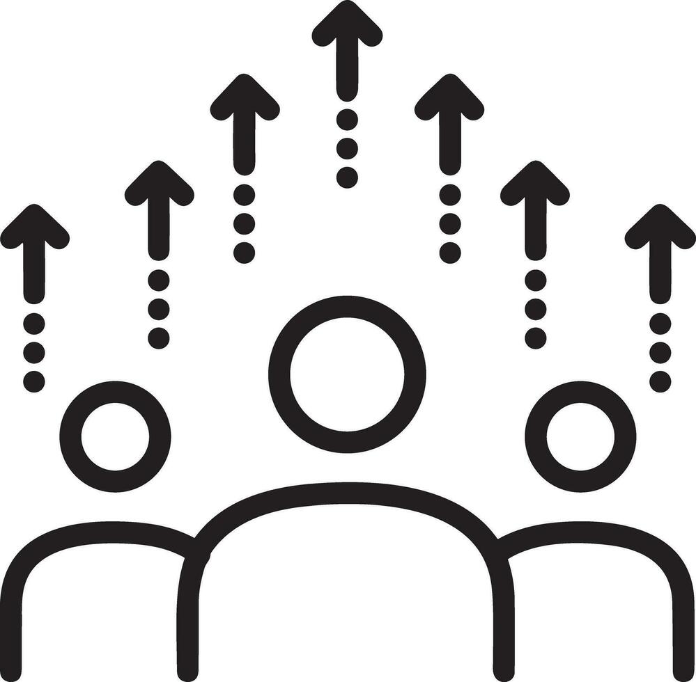 Growth business icon symbol vector image. Illustration of the progress outline infographic strategy  development design image