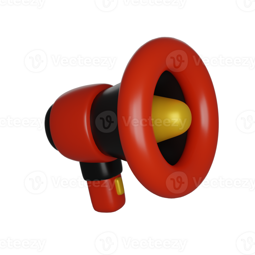 Black friday, megaphone, loudspeaker promotion. 3D render icon png