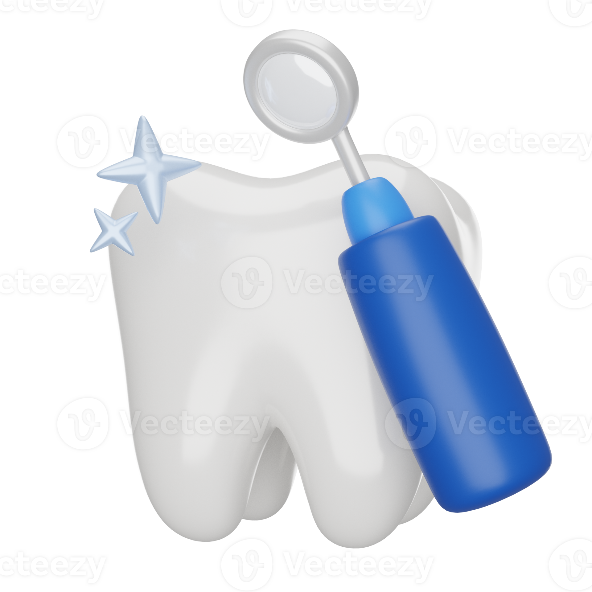 Concave dental mirror, 3D render icon 29197502 PNG