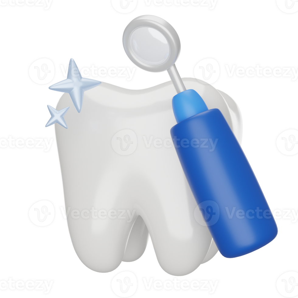 cóncavo dental espejo, 3d hacer icono png