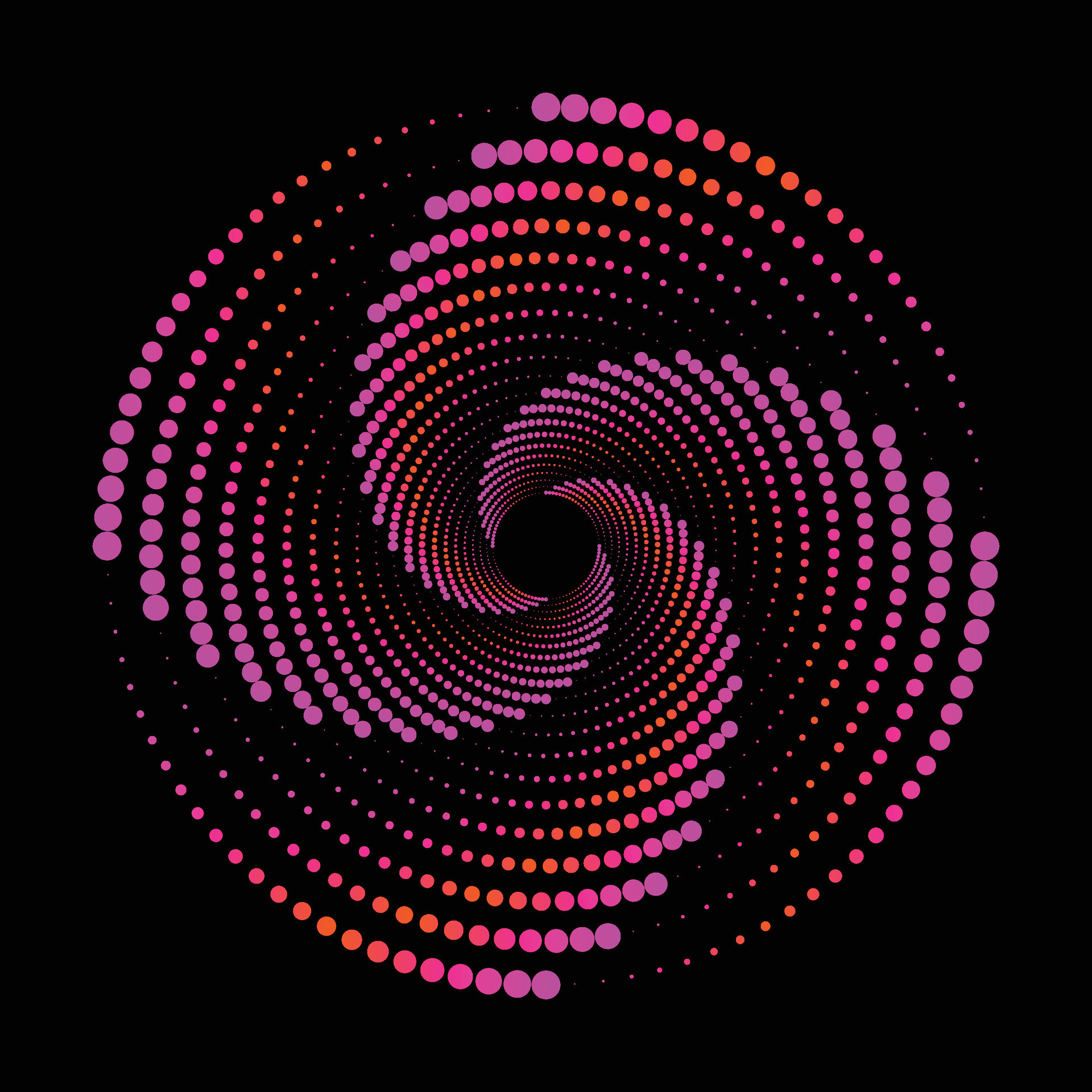 Dot color mandala Design, Black background. ethnic decorative elements