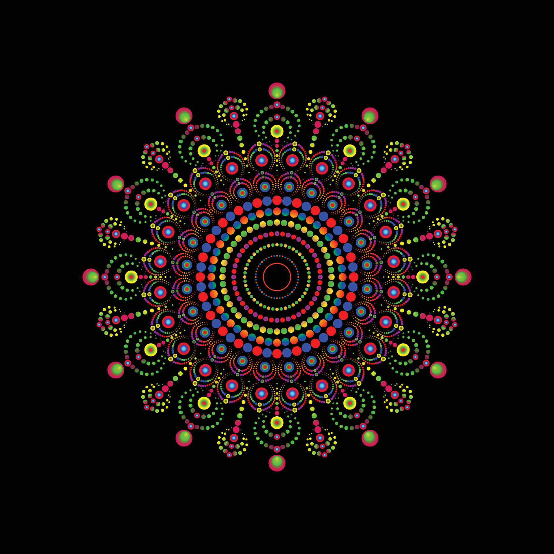 Dot mandala Design, Color background. ethnic decorative elements with