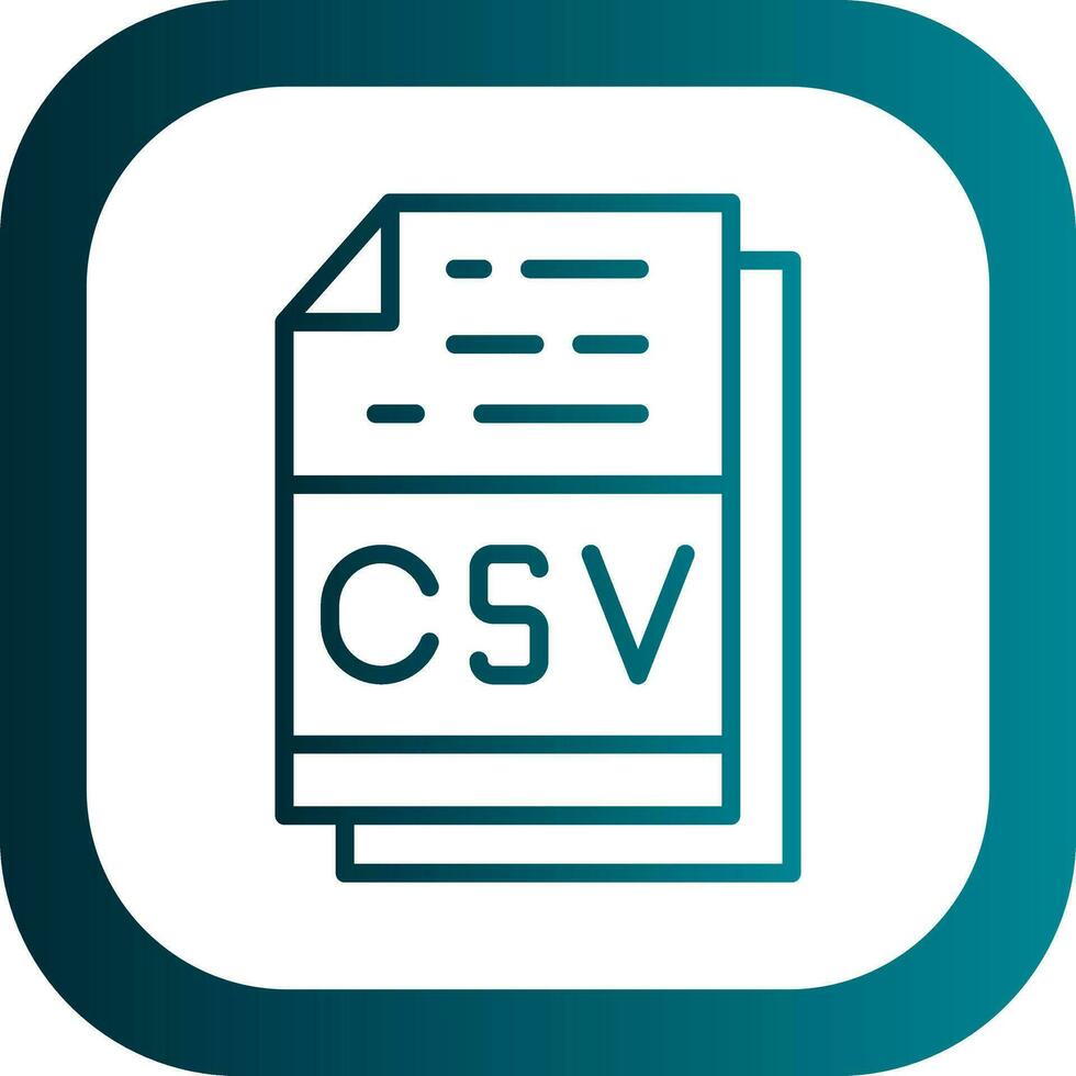 Csv File Format Vector Icon Design