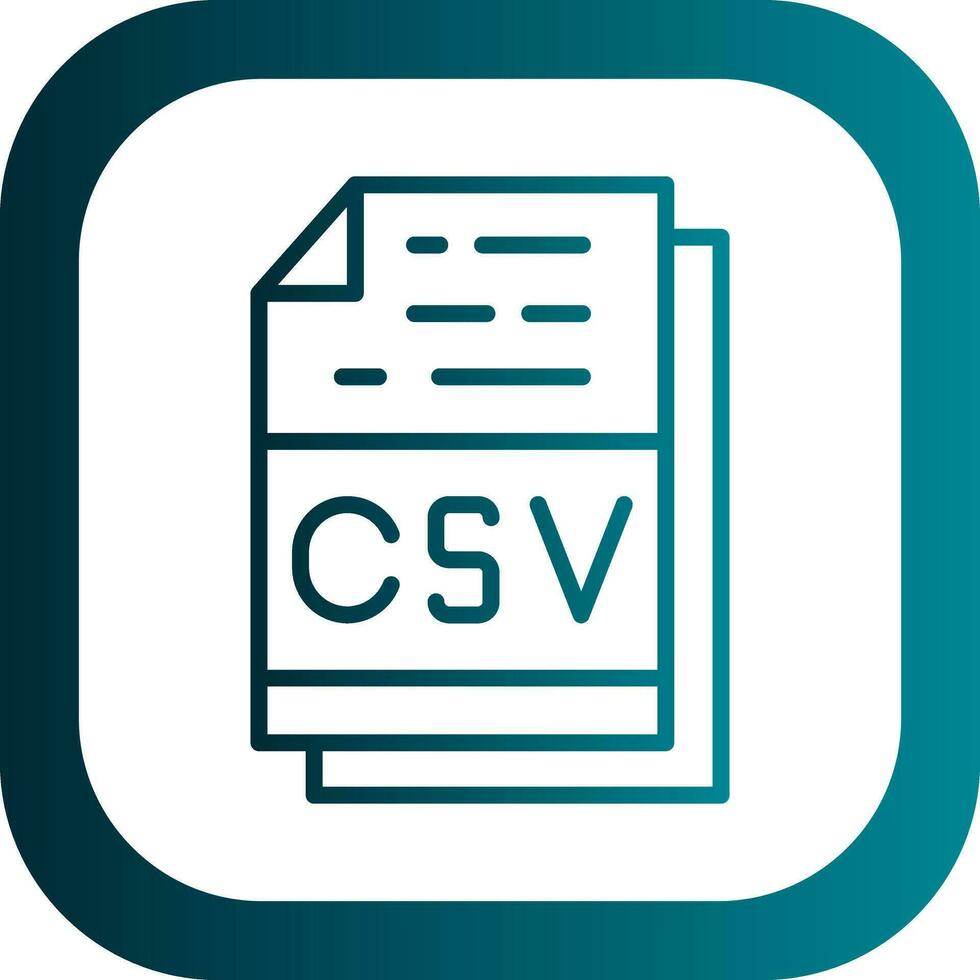 csv archivo formato vector icono diseño