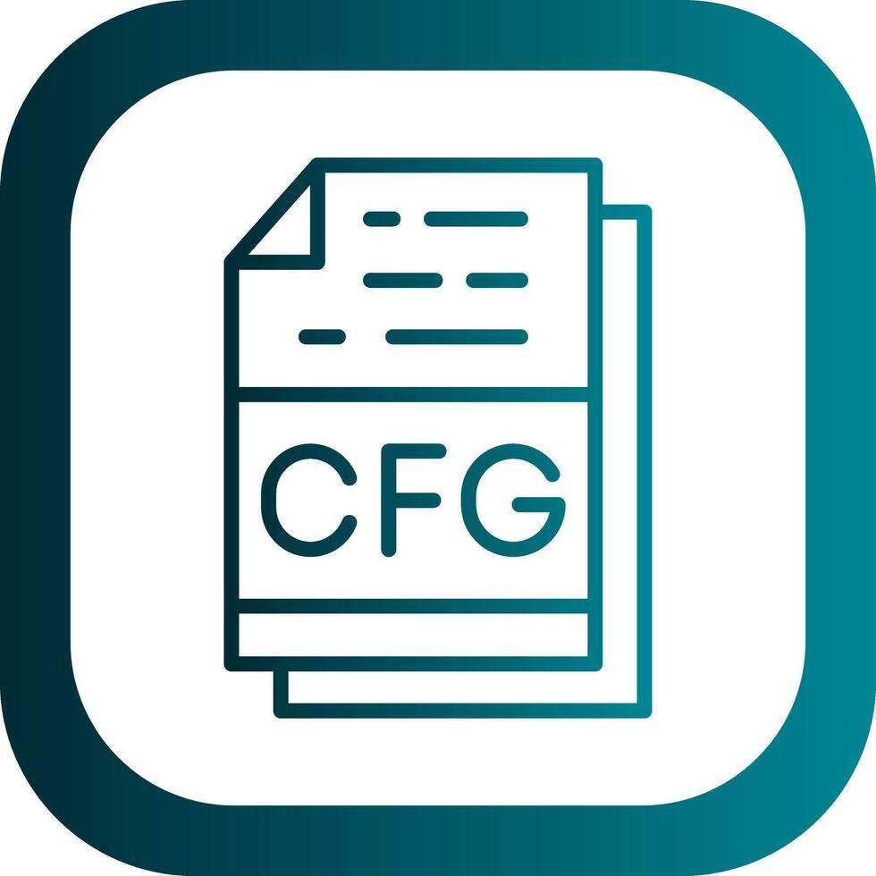 Cfg File Format Vector Icon Design