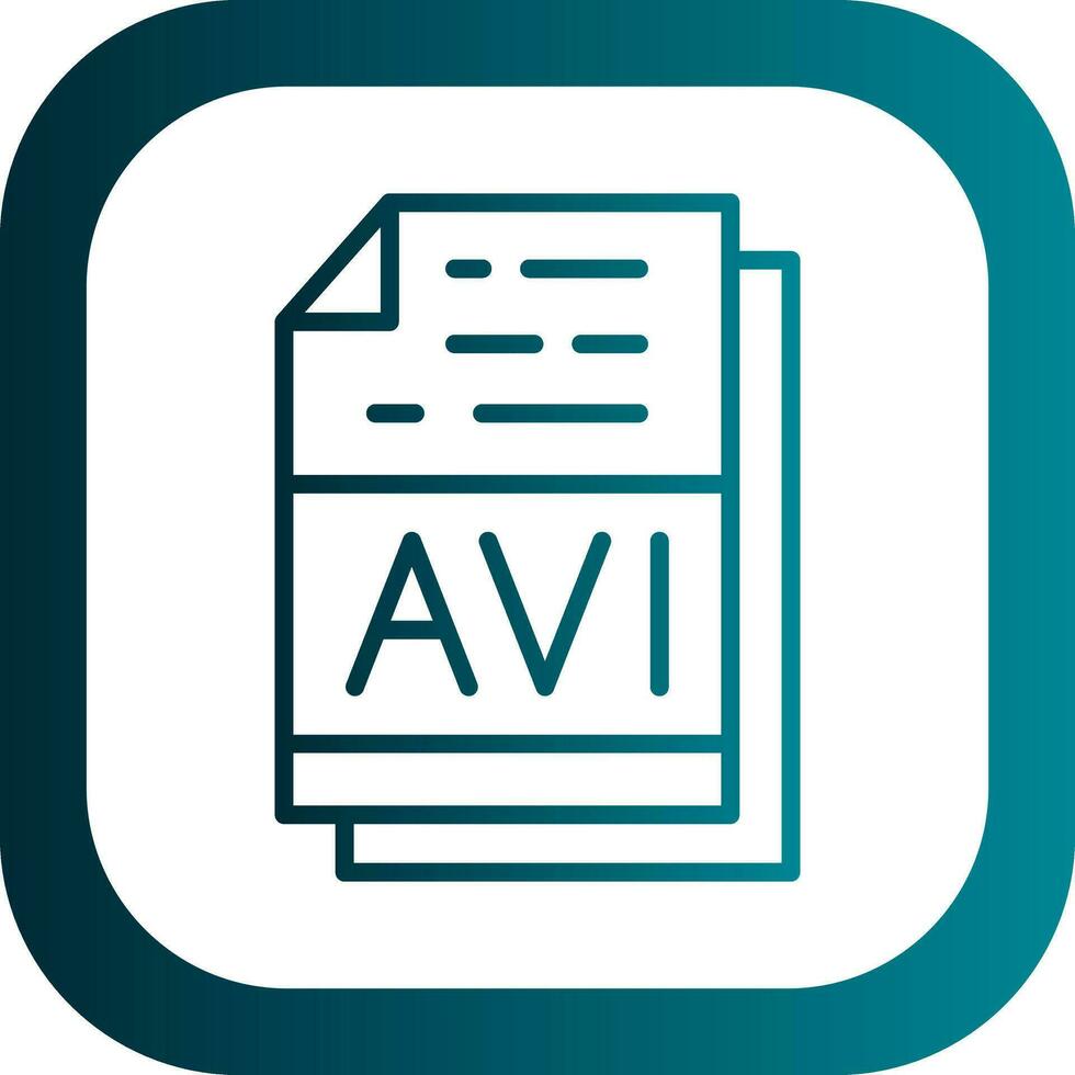 Avi File Format Vector Icon Design