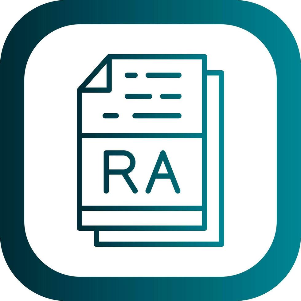 RA File Format Vector Icon Design