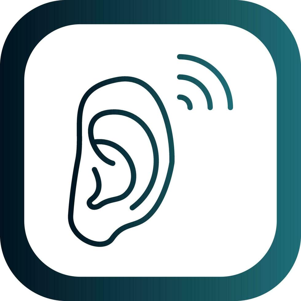 Ear Vector Icon Design