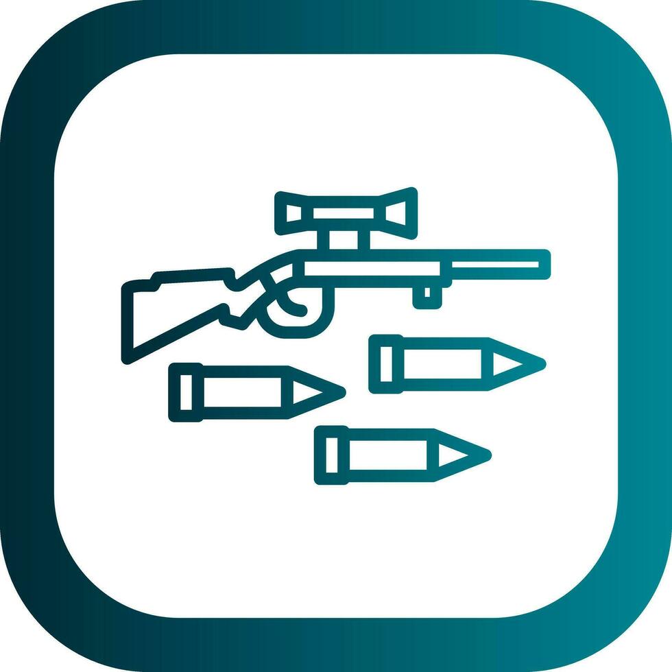 diseño de icono de vector de rifle