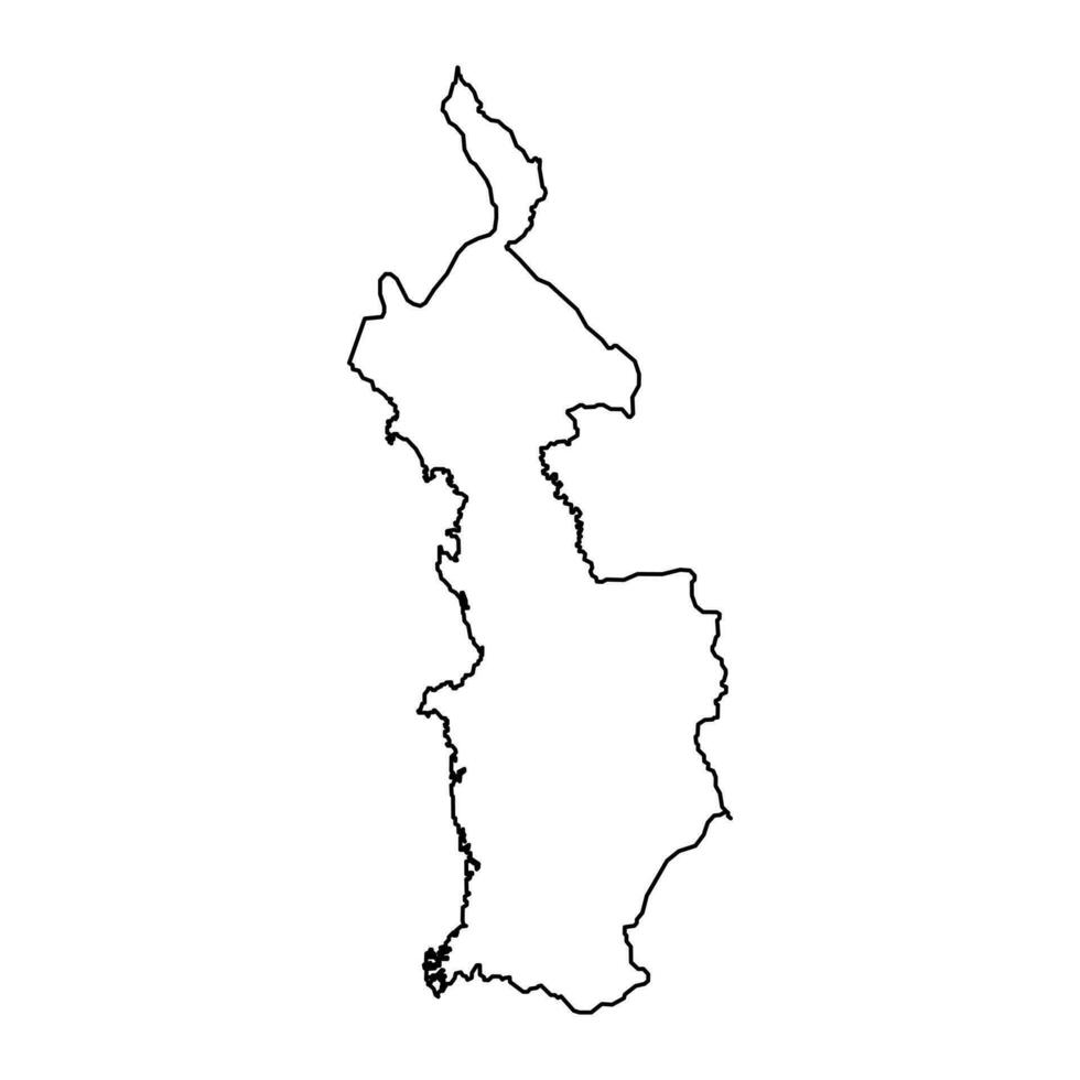 Choco department map, administrative division of Colombia. vector