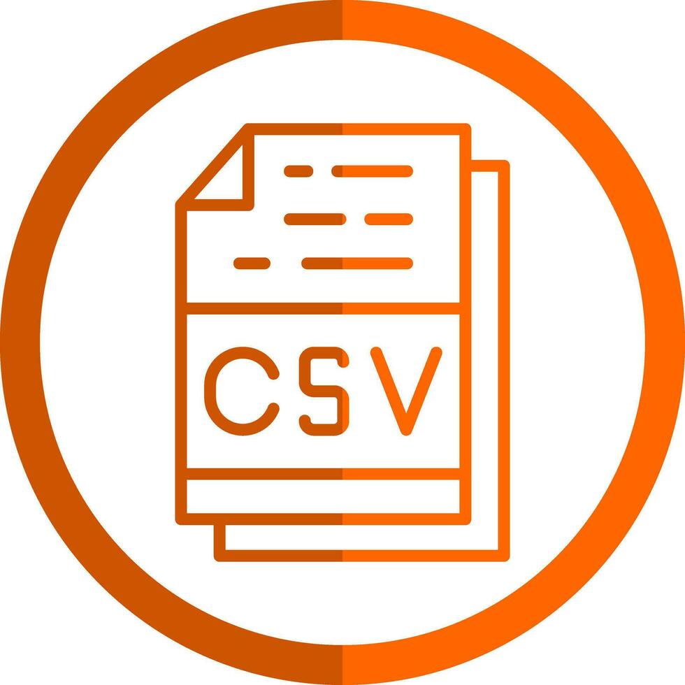 csv archivo formato vector icono diseño