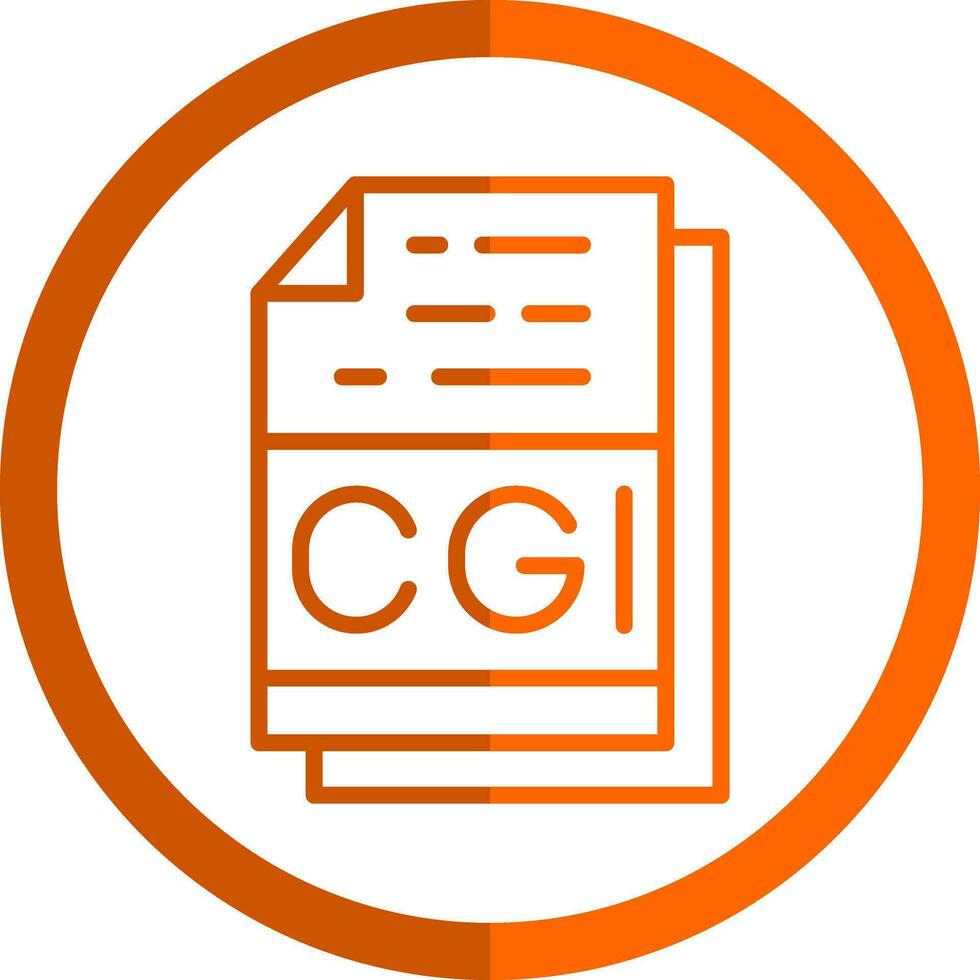 Cgi File Format Vector Icon Design