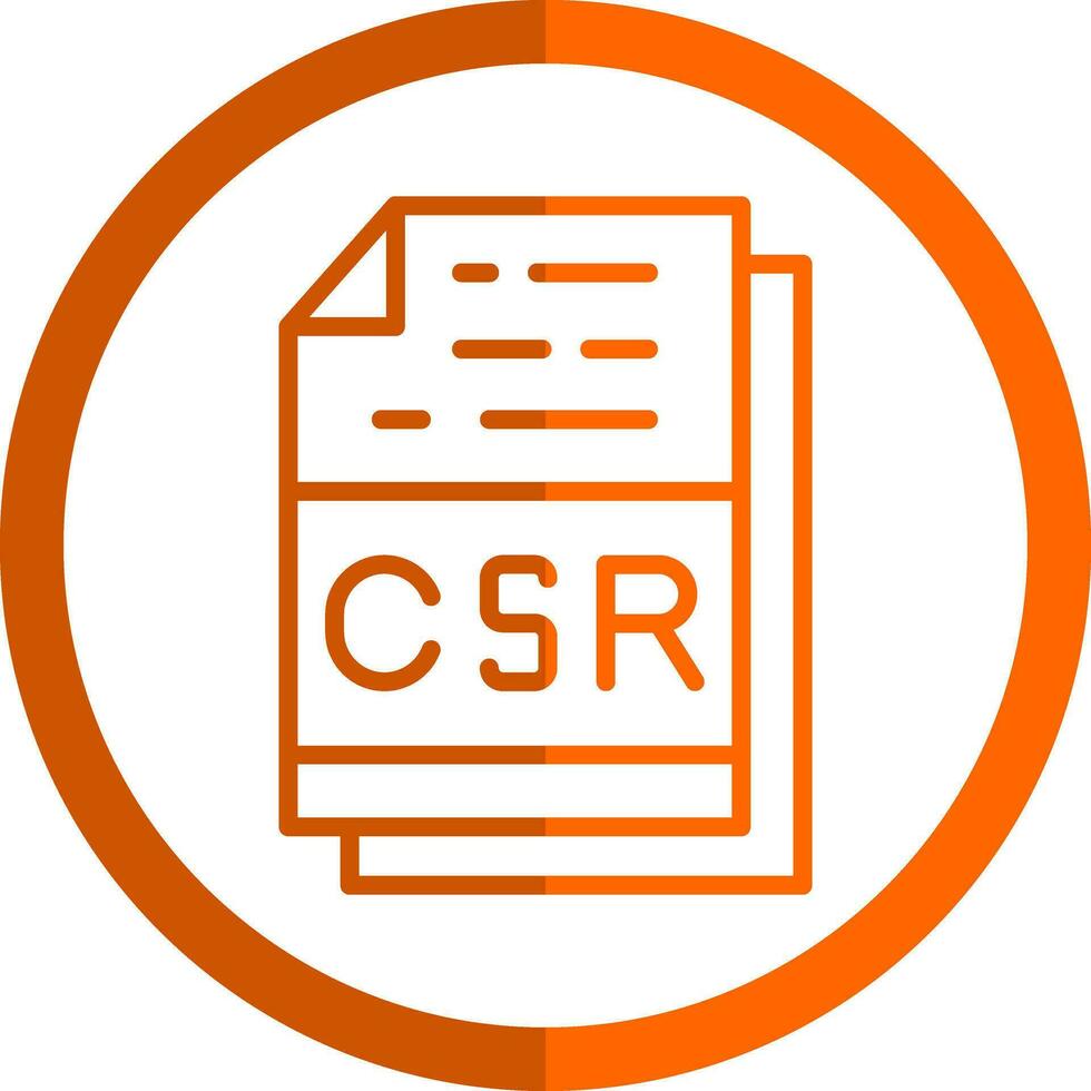 CSR File Format Vector Icon Design