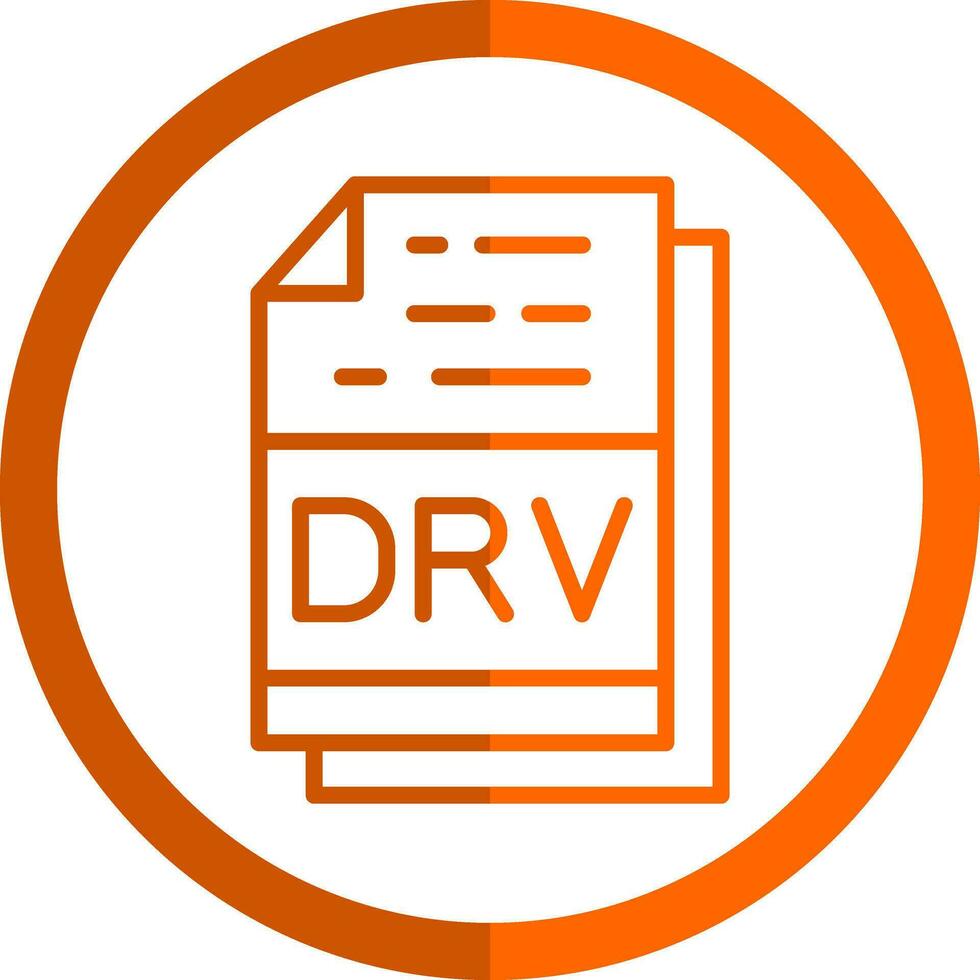 Drv File Format Vector Icon Design