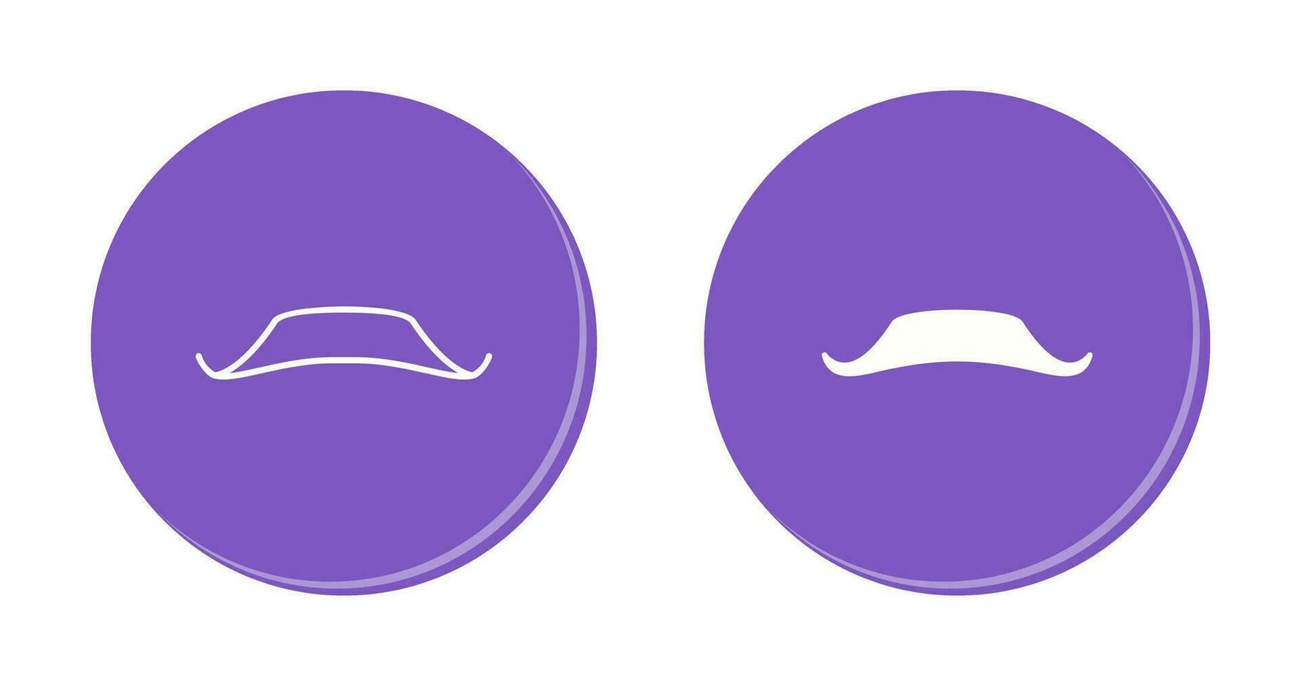 Moustache Line Icon vector