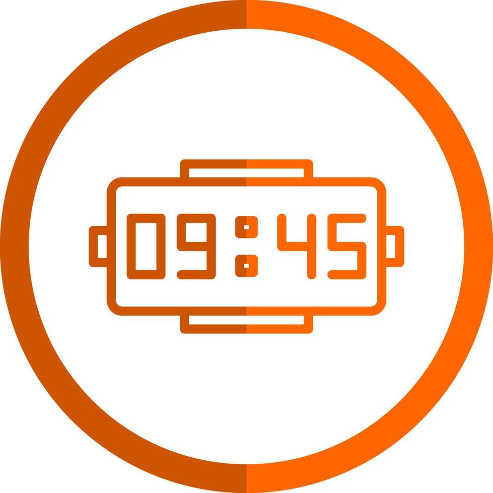 Digital clock Vector Icon Design