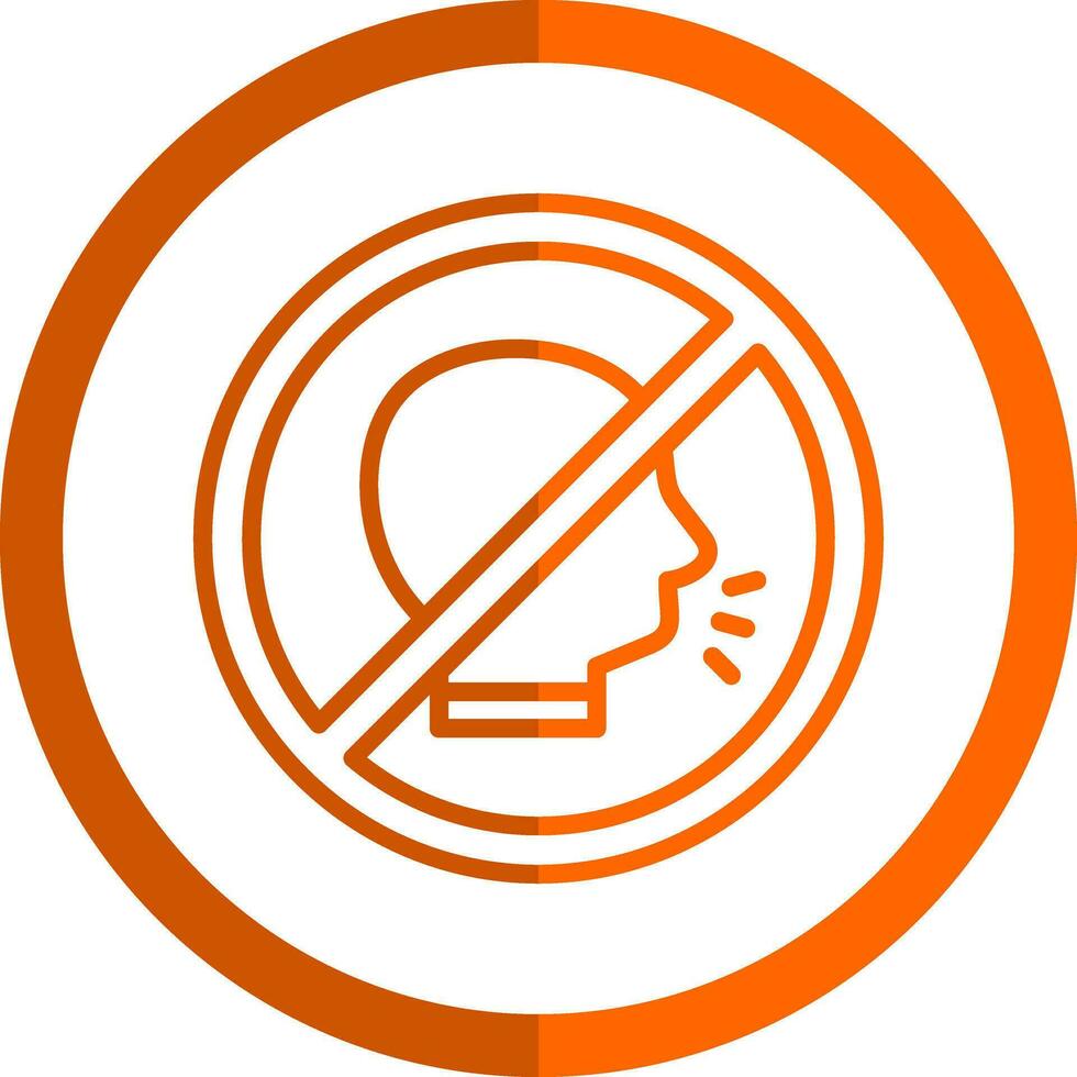 No shouting Vector Icon Design
