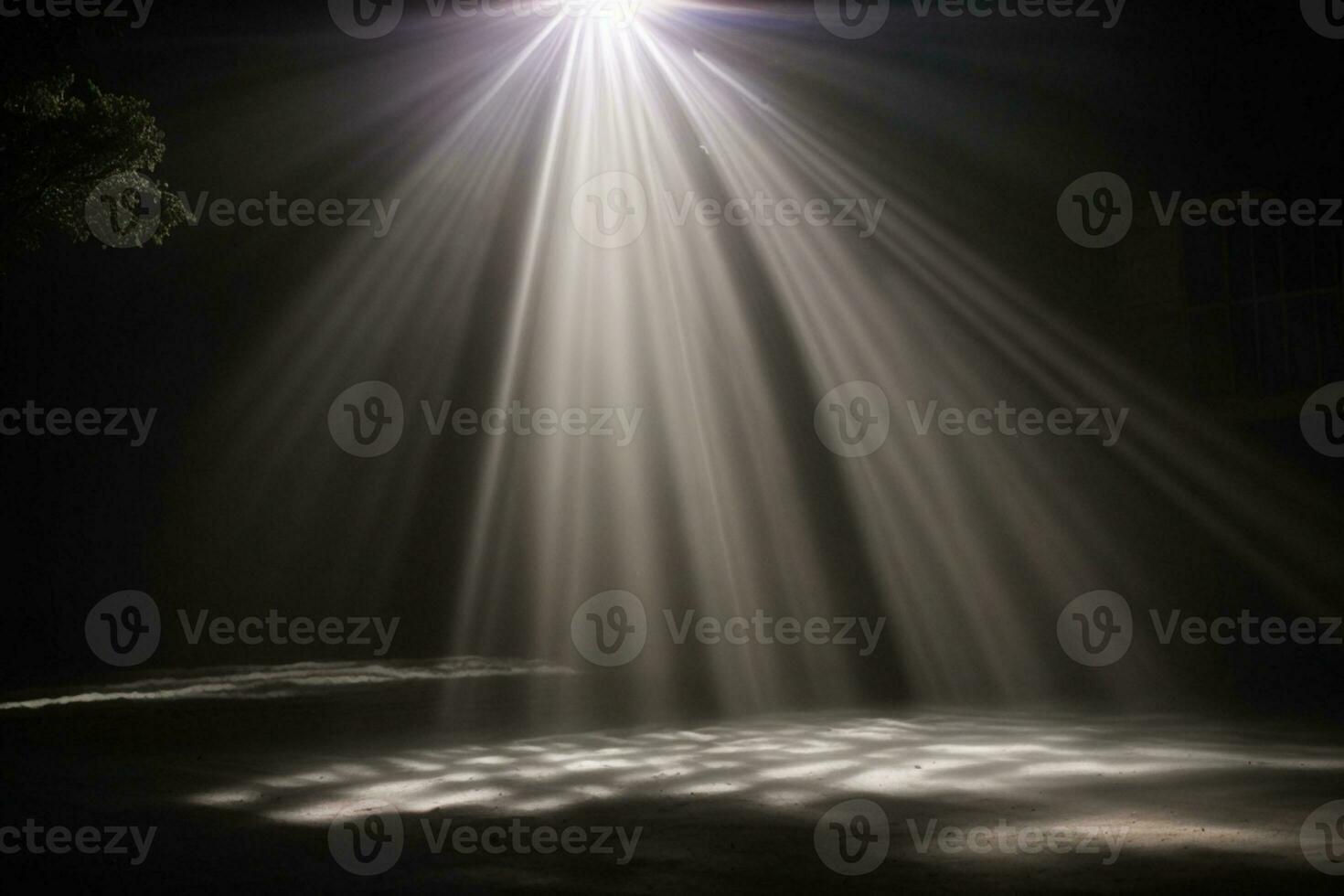 abstract beautiful rays of light on black background.. AI generated photo