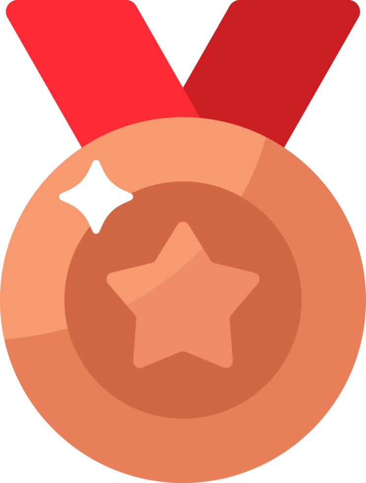 Bronze medal star award icon png