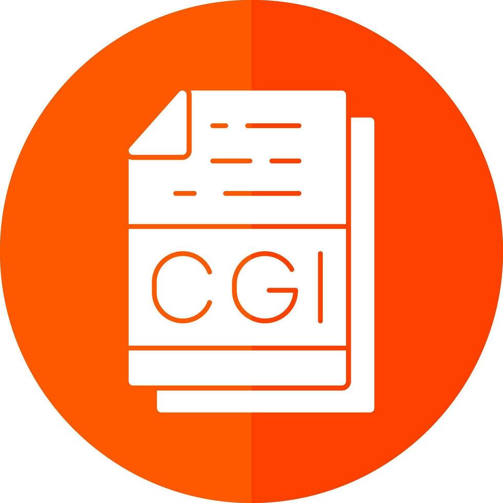 Cgi File Format Vector Icon Design