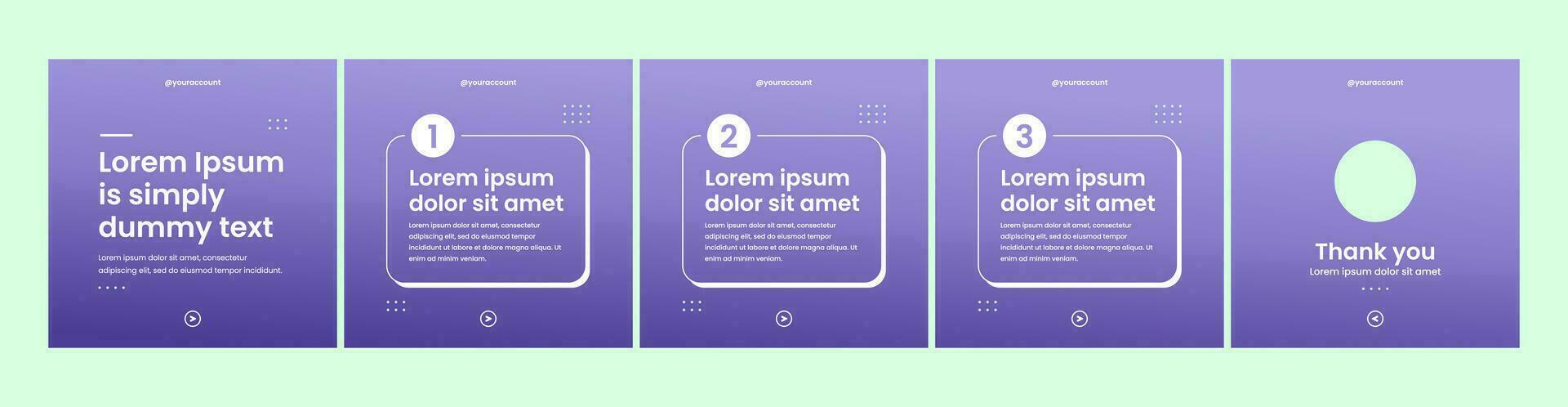 editable carousel template for social media vector