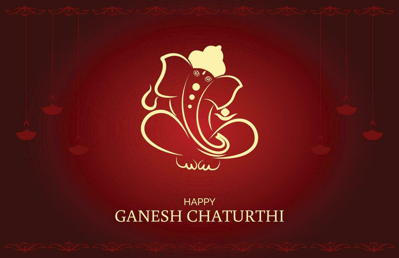 Ganesha The Lord Of Wisdom Ganesha Background Vector Image