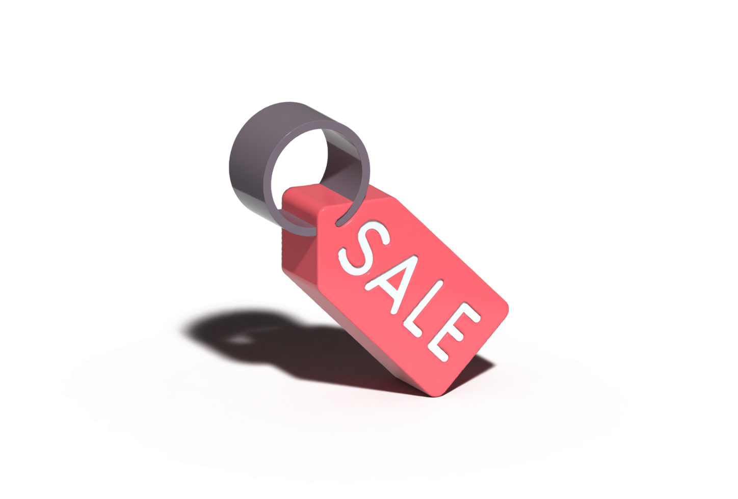 sale and percentage 3d tag png