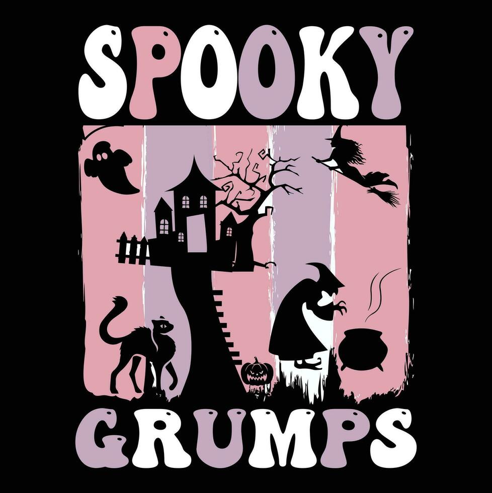 Halloween t-shirt design ,spooky t-shirt design vector