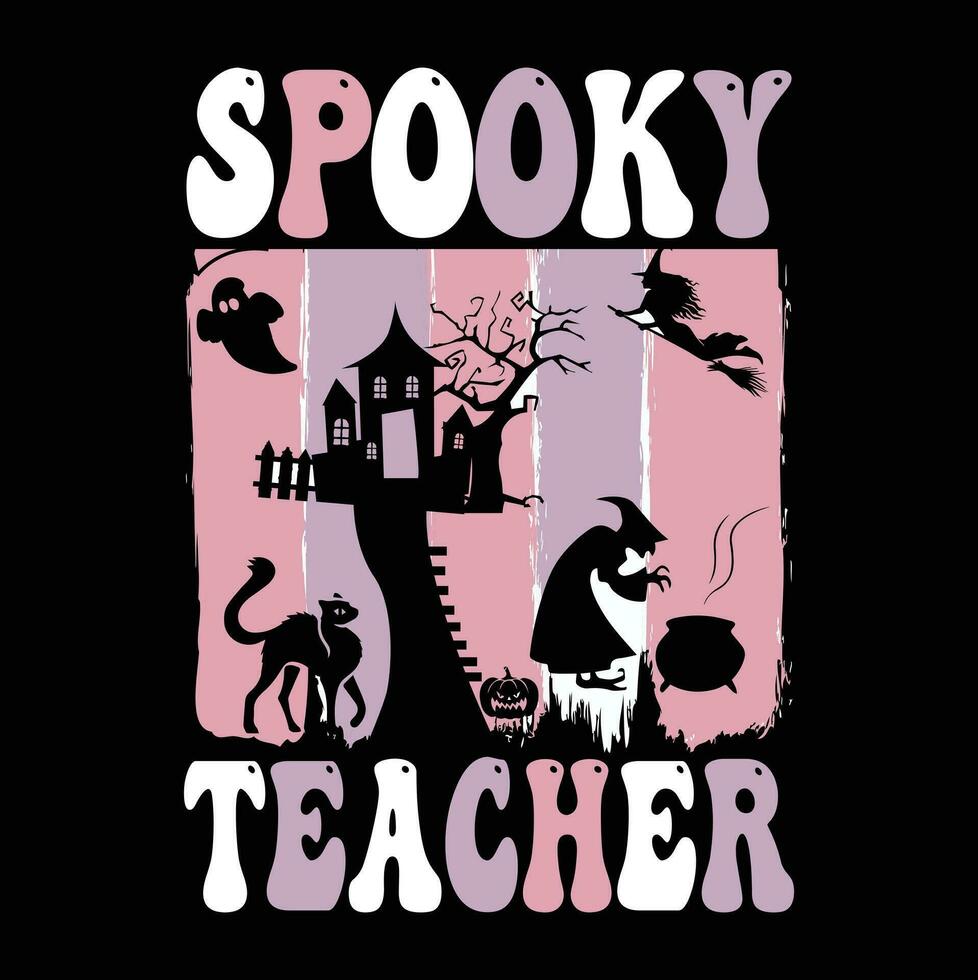 Halloween t-shirt design ,spooky t-shirt design vector