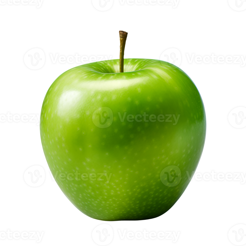 Fresh Green Apple No Background Applicable to any Context Perfect for Print on Demand Merchandise Ai Generated png