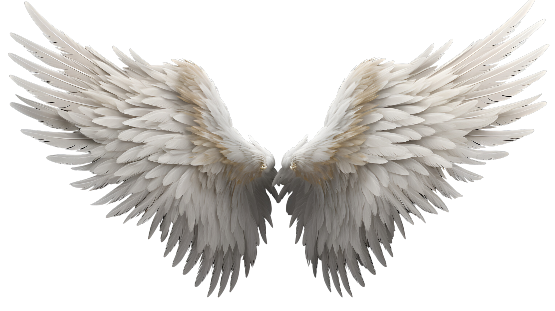 Realistic Style Angel's Wings No Background Perfect for Photograph