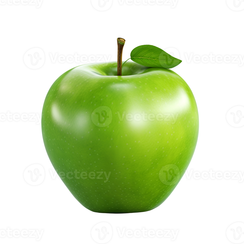 Fresh Green Apple No Background Applicable to any Context Perfect for Print on Demand Merchandise Ai Generated png