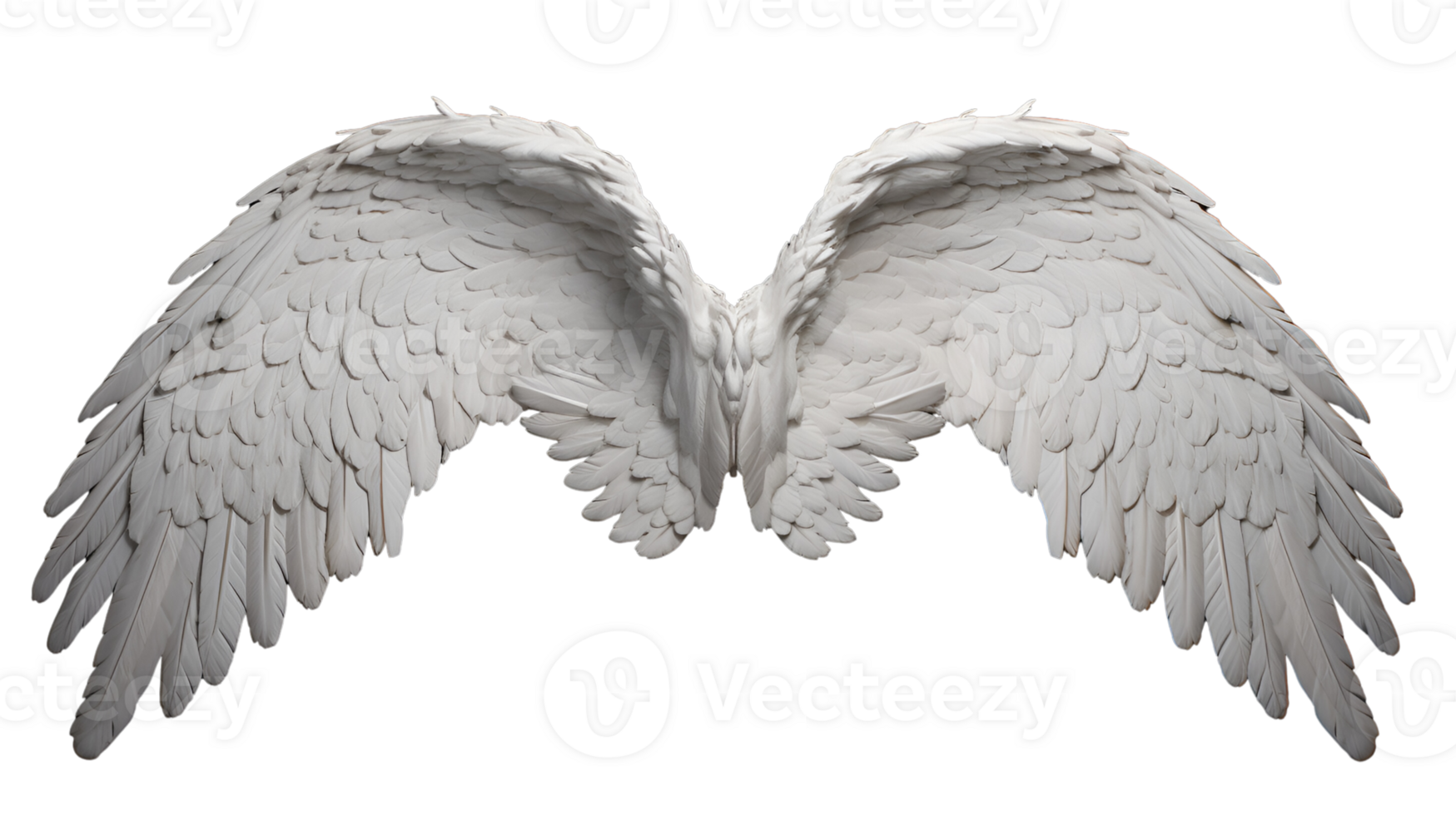 Realistic Style Angel's Wings No Background Perfect for Photograph Backdrop Ai Generated png