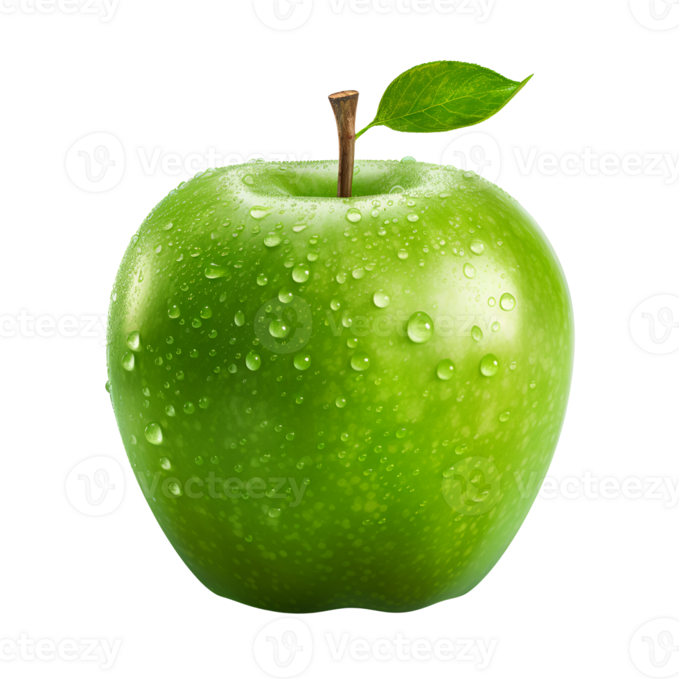 Fresh Green Apple No Background Applicable to any Context Perfect for Print on Demand Merchandise Ai Generated png