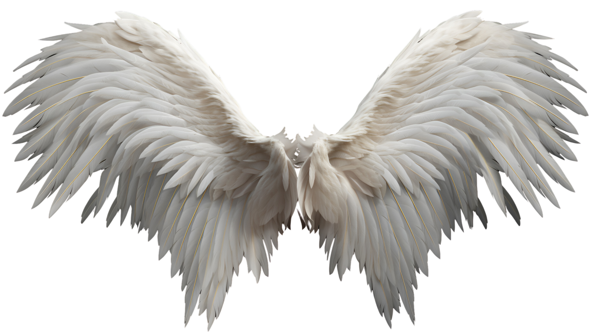 Realistic Style Angel's Wings No Background Perfect for Photograph