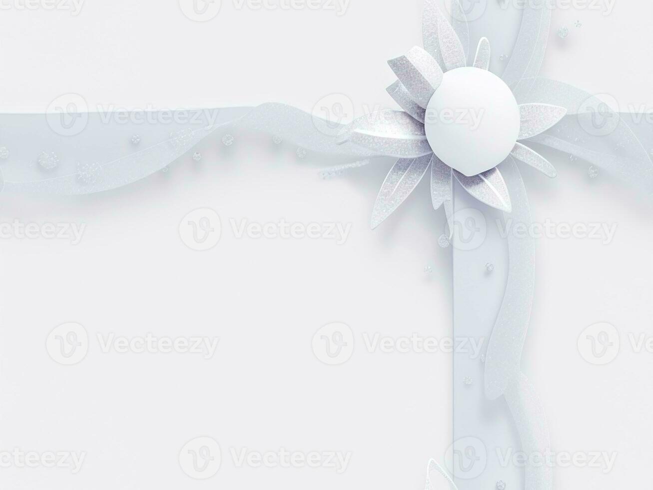 Christmas white blank card with copy space Generative AI. free Stock Photo