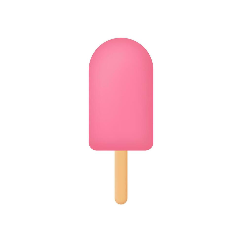 3d Realistic Chocolate Ice cream Icon vector illustration.