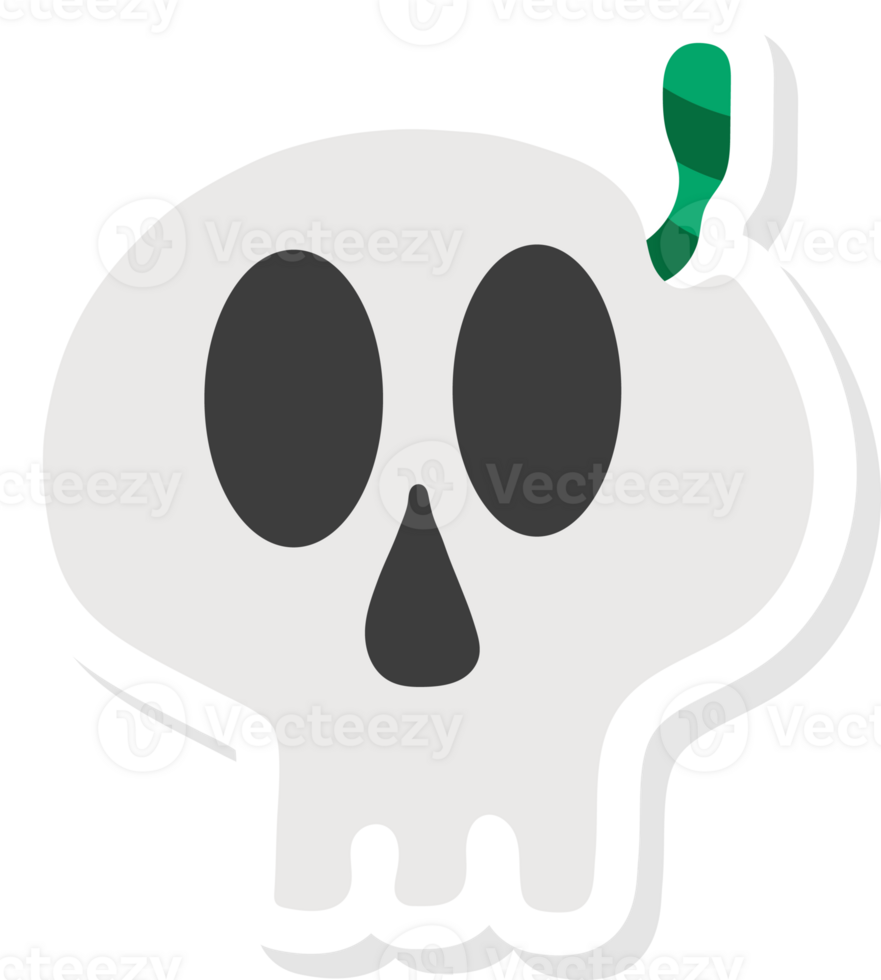 skull elements, halloween elements stickers. png