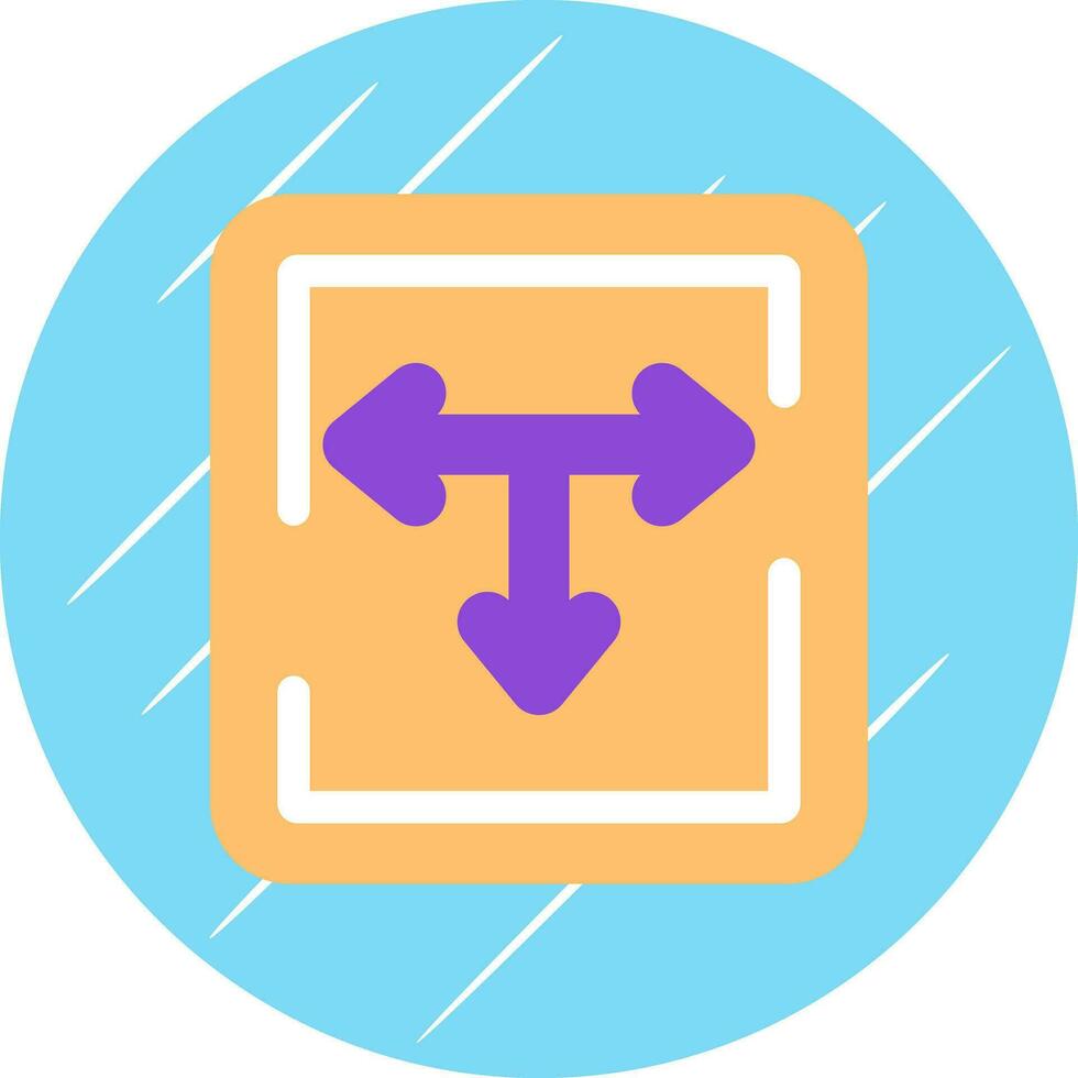 T Junction Vector Icon Design
