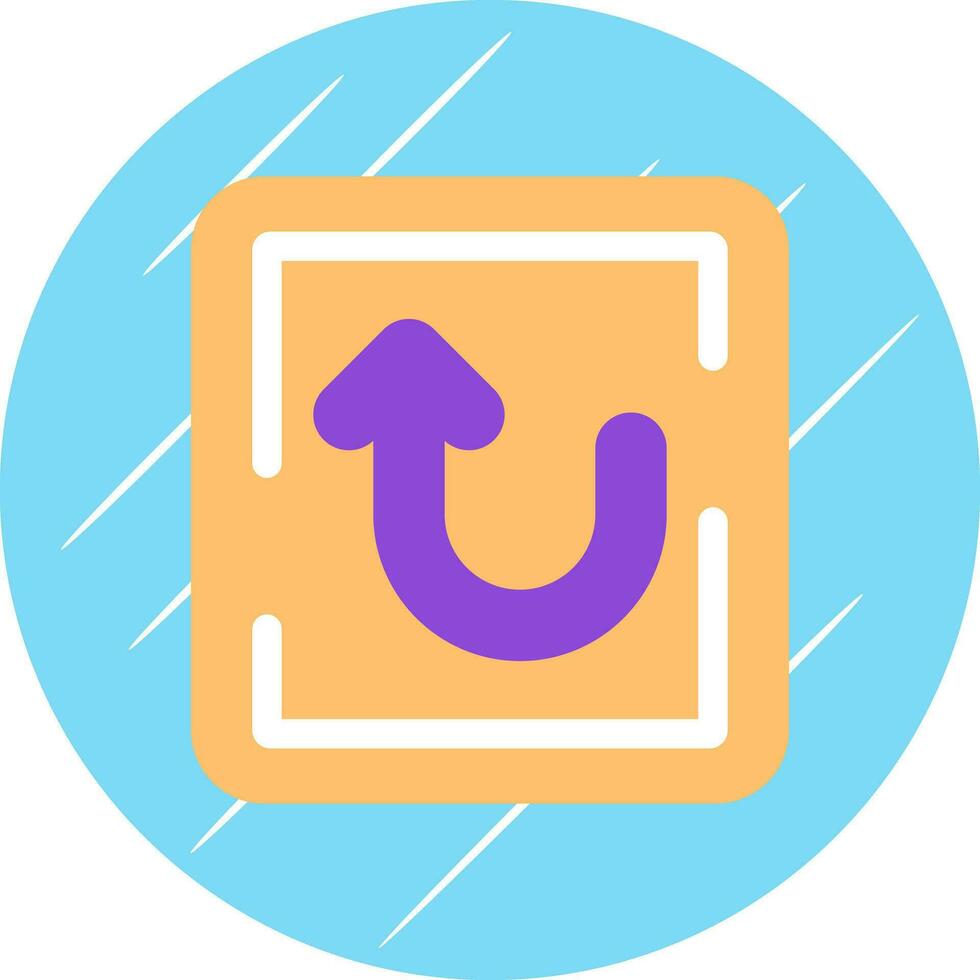 U Turn Vector Icon Design