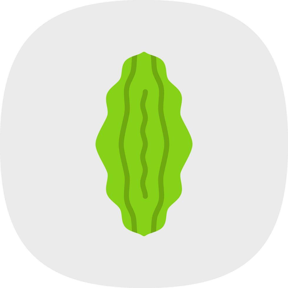 Bitter Melon Vector Icon Design