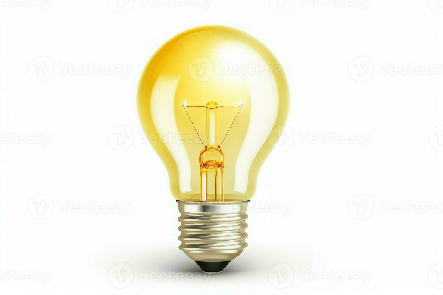 Light bulb yellow edison. Generate Ai photo