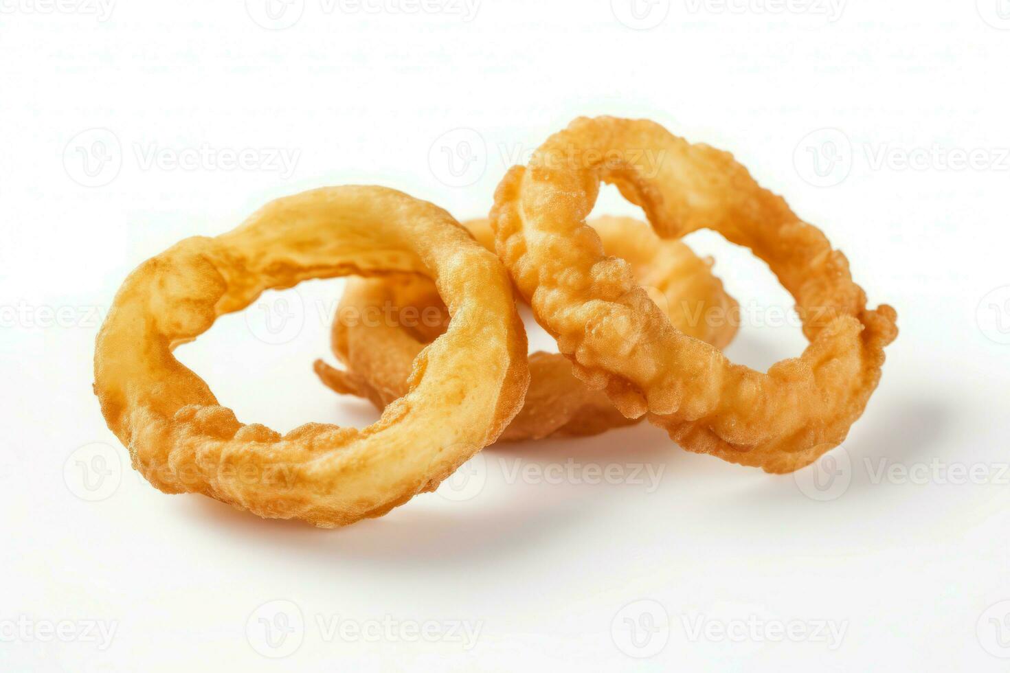 Onion rings snack. Generate Ai photo