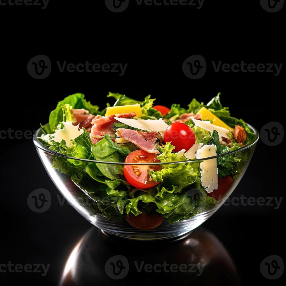 Fresh Salads in Bowl. photo