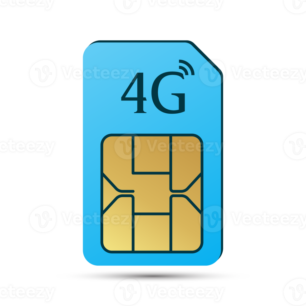 SIM Card Icon, Glossy And Shiny Realistic Mobile Phone SIM Card png